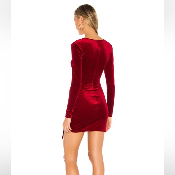 Superdown Revolve Jaylin Ruched Mini Dress in Red - Picture 2 of 7